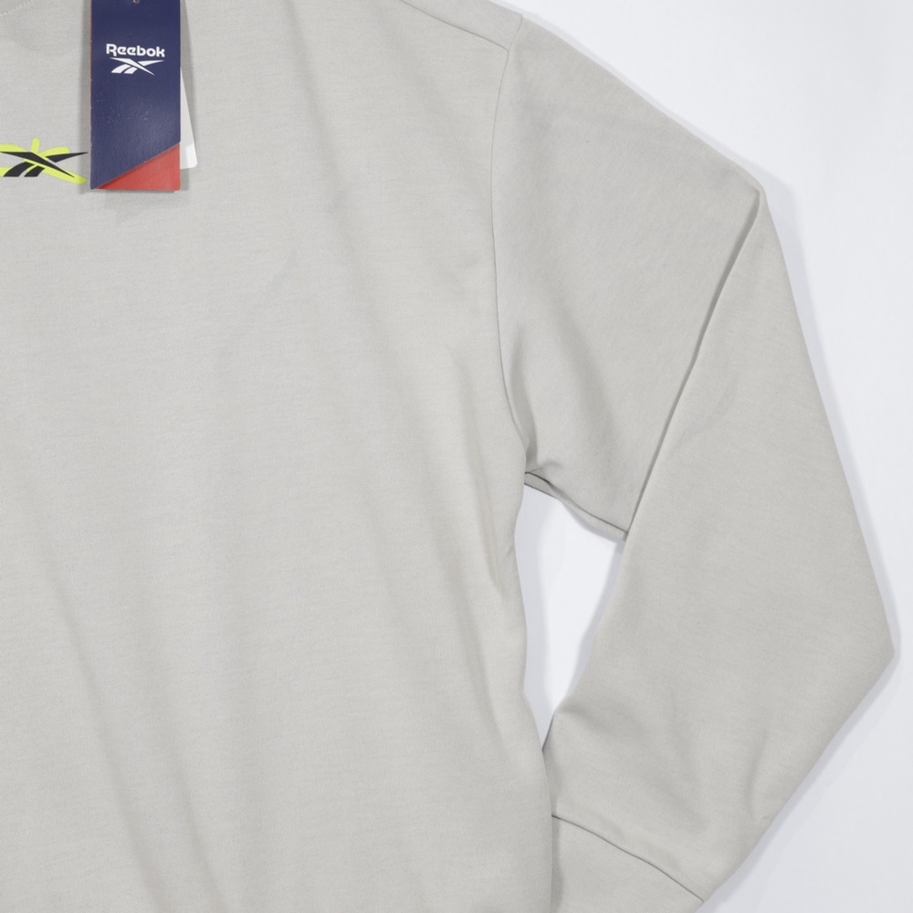 Reebok Men's Long Sleeve MYT OTH Pocket Oversize Sweatshirt Hoodie Stucco Size M - Picture 3 of 11